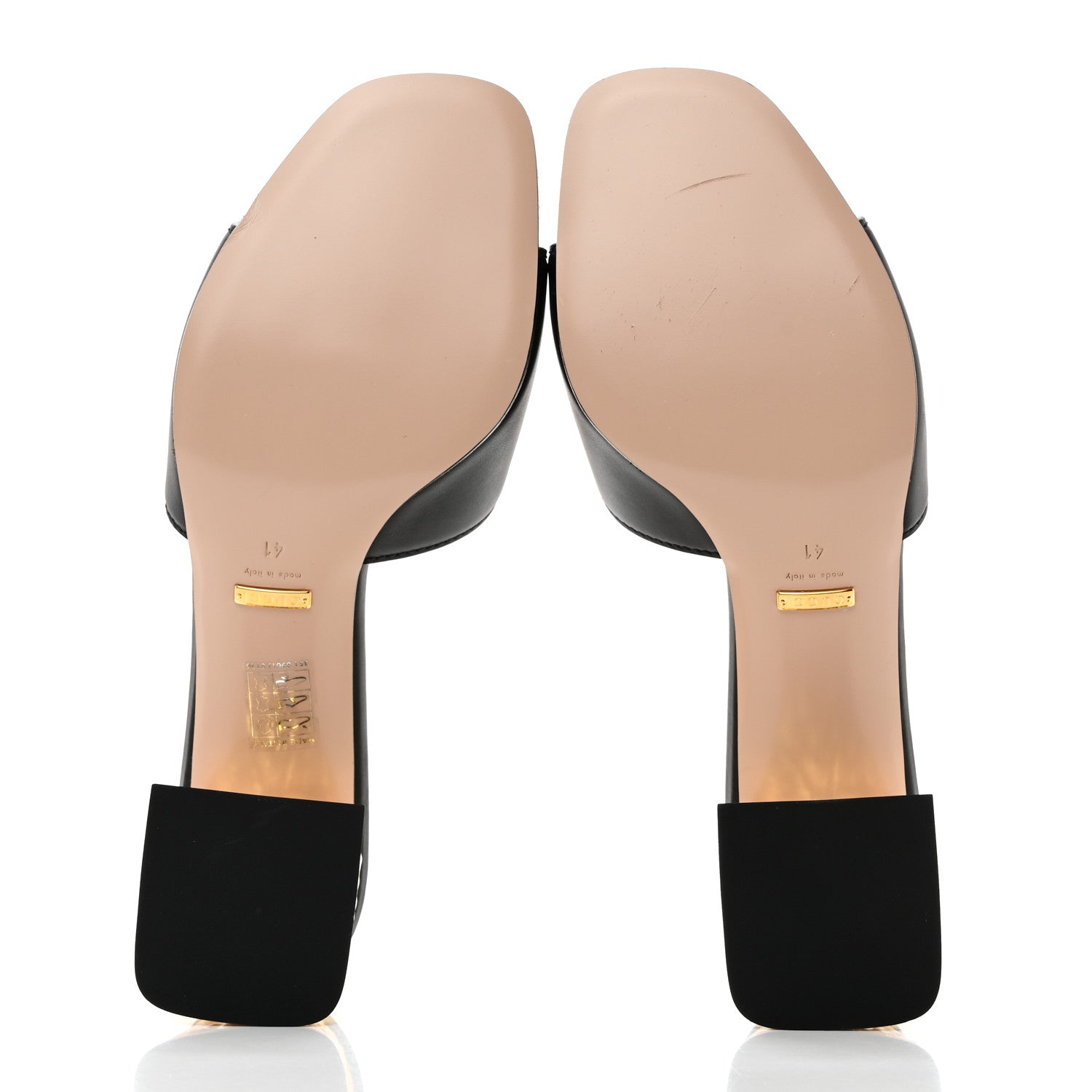 Gucci Cosmos Softy Calfskin Interlocking G Cut Out 55mm Slide Sandals 41 Black 5 of 9