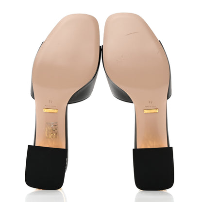 Gucci Cosmos Softy Calfskin Interlocking G Cut Out 55mm Slide Sandals 41 Black 5 of 9