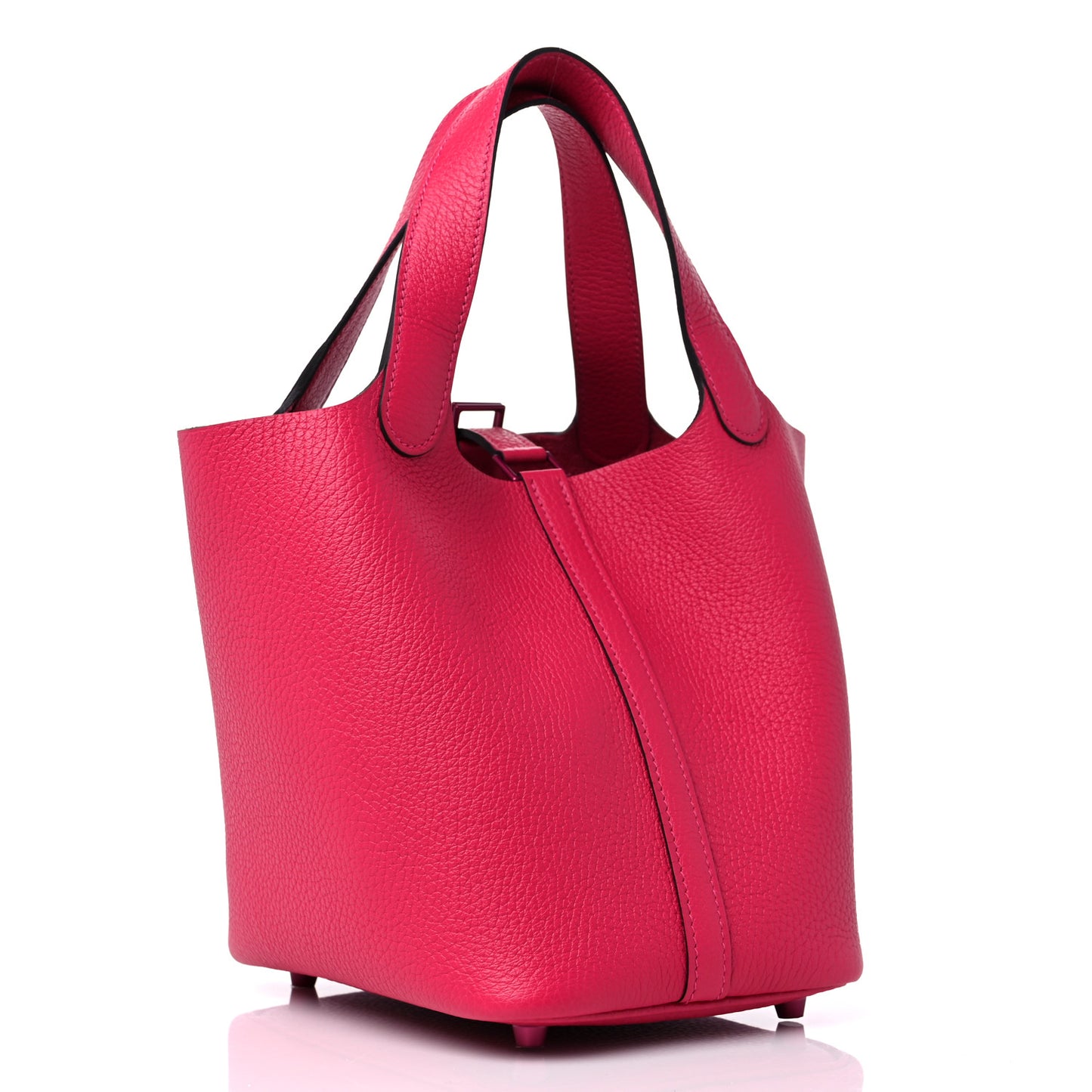 Taurillon Clemence Monochrome Picotin Lock 18 PM Rose Mexico