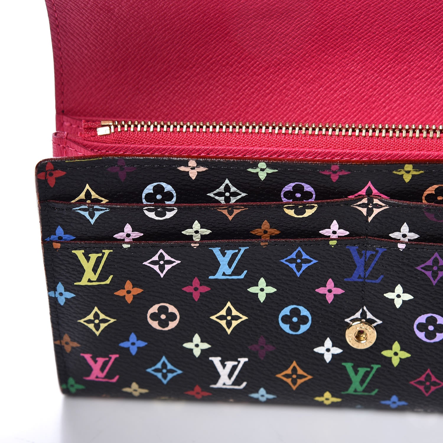 Louis Vuitton Monogram Multicolor Sarah Wallet NM Black Grenade 9 of 11