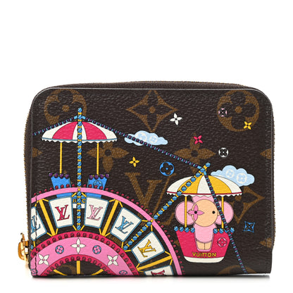 Louis Vuitton Monogram 2020 Christmas Animation Big Wheel Zippy Coin Purse Rose Ballerine 1 of 7
