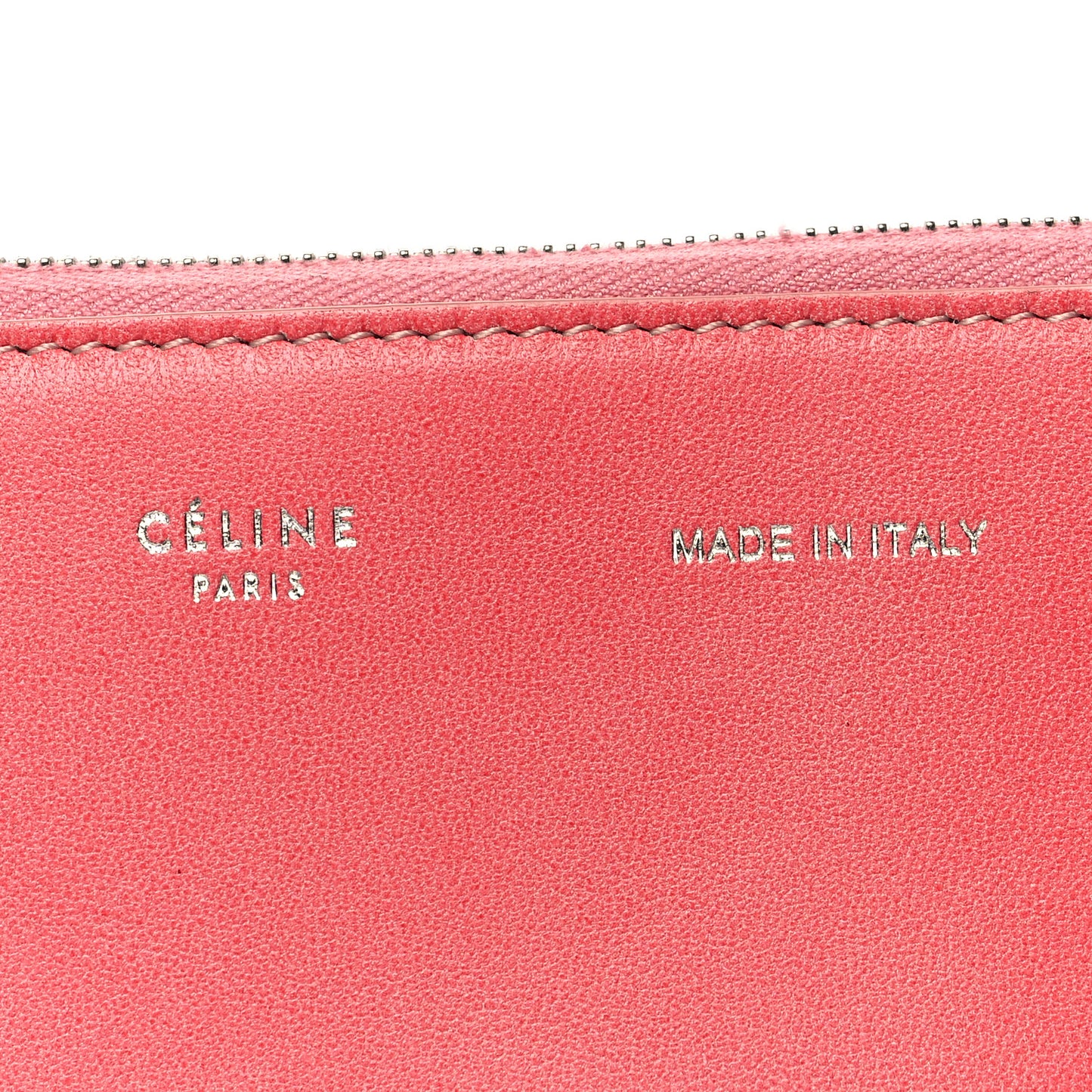 Cloudy Lambskin Solo Zip Pouch Pink