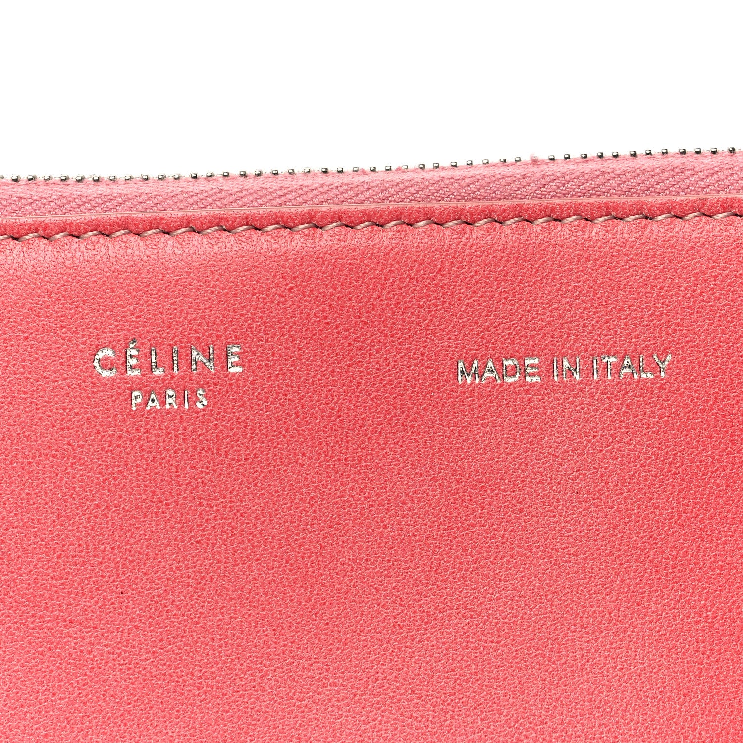 Celine Cloudy Lambskin Solo Zip Pouch Pink 6 of 11