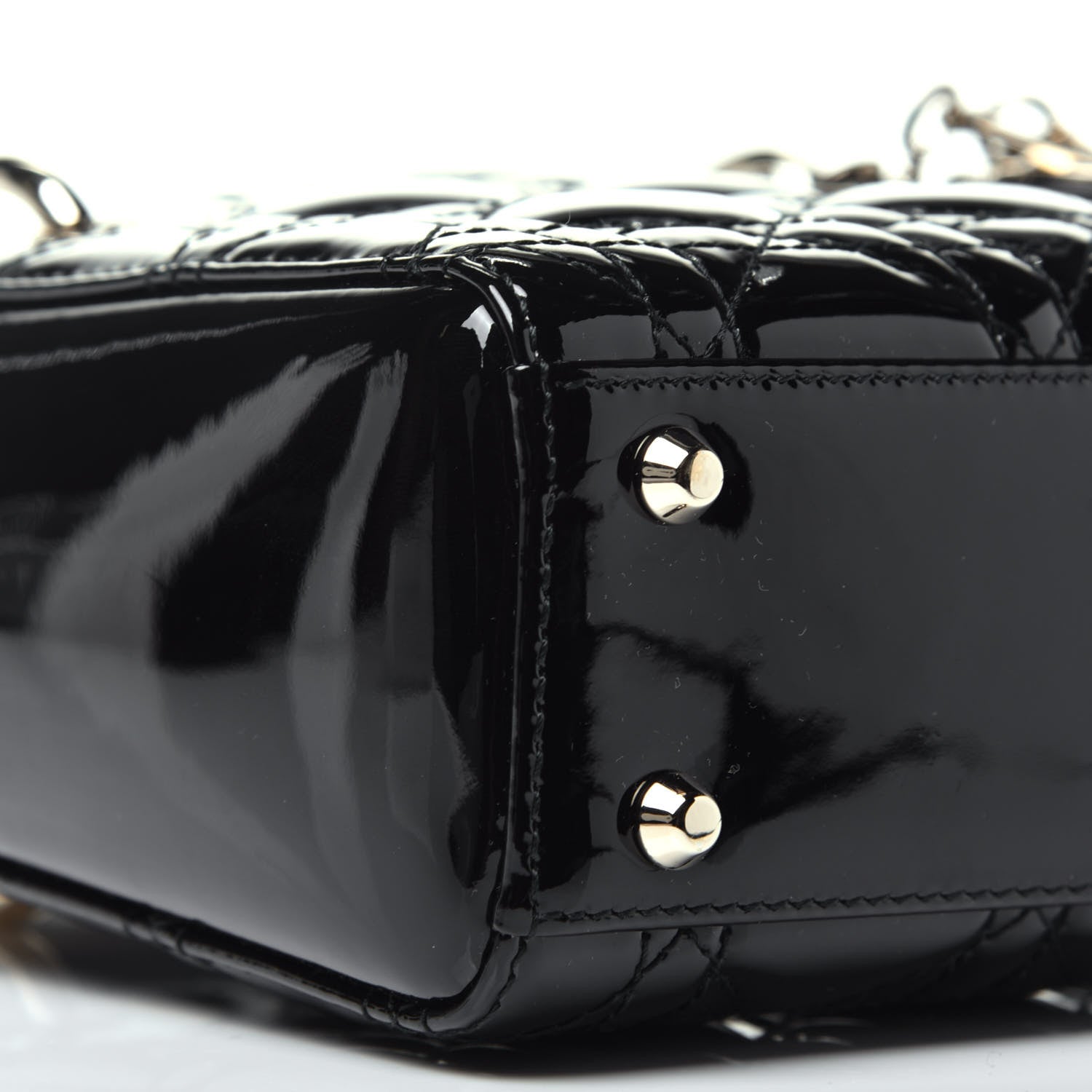 Christian Dior Patent Cannage Mini Lady Dior Black 9 of 10