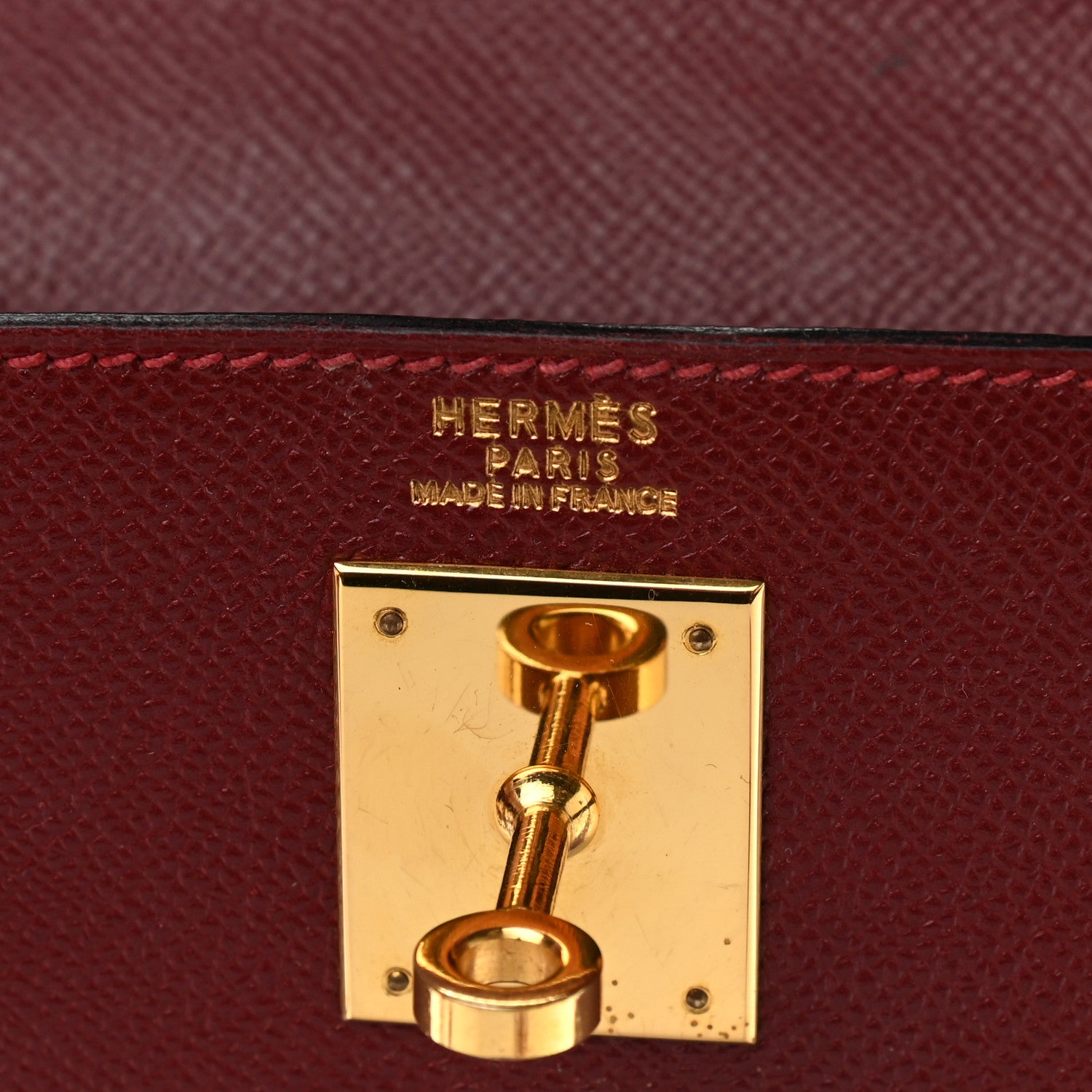 Hermes Epsom Kelly Sellier 32 Rouge H 6 of 22