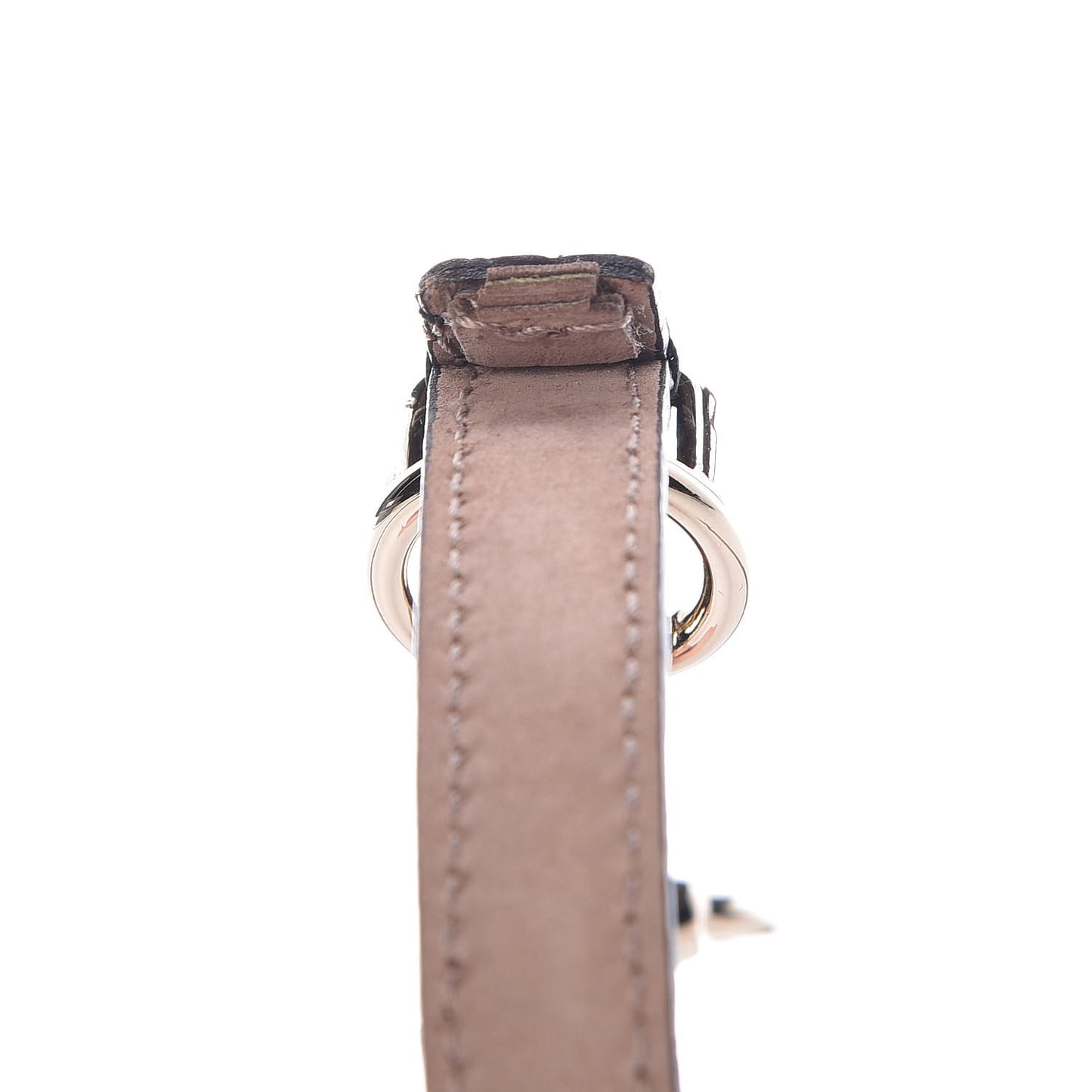 Calfskin Horsebit Skinny Belt 90 36 Black