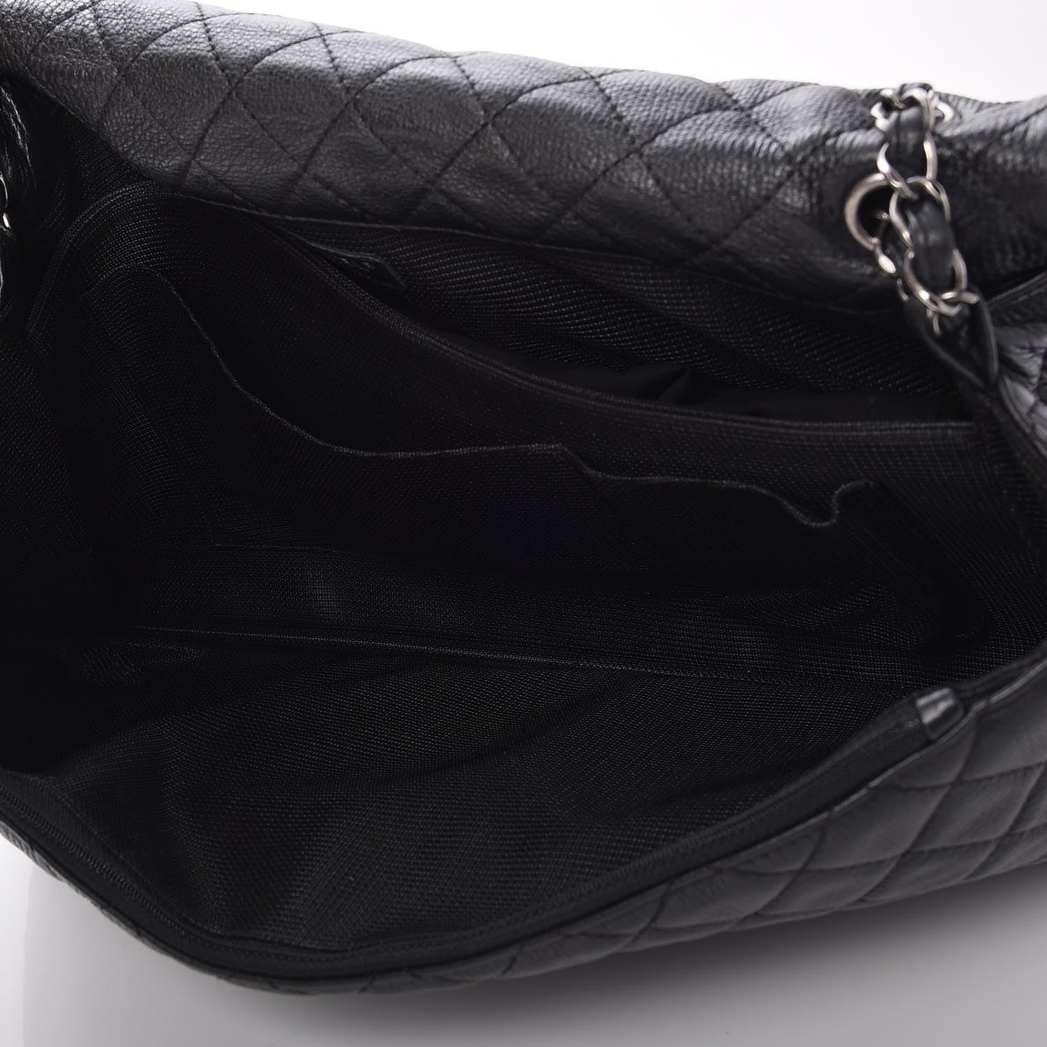 Chanel Calfskin Quilted XXL Travel Flap Bag Black 5 of 7