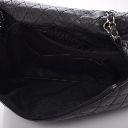 Chanel Calfskin Quilted XXL Travel Flap Bag Black 5 of 7