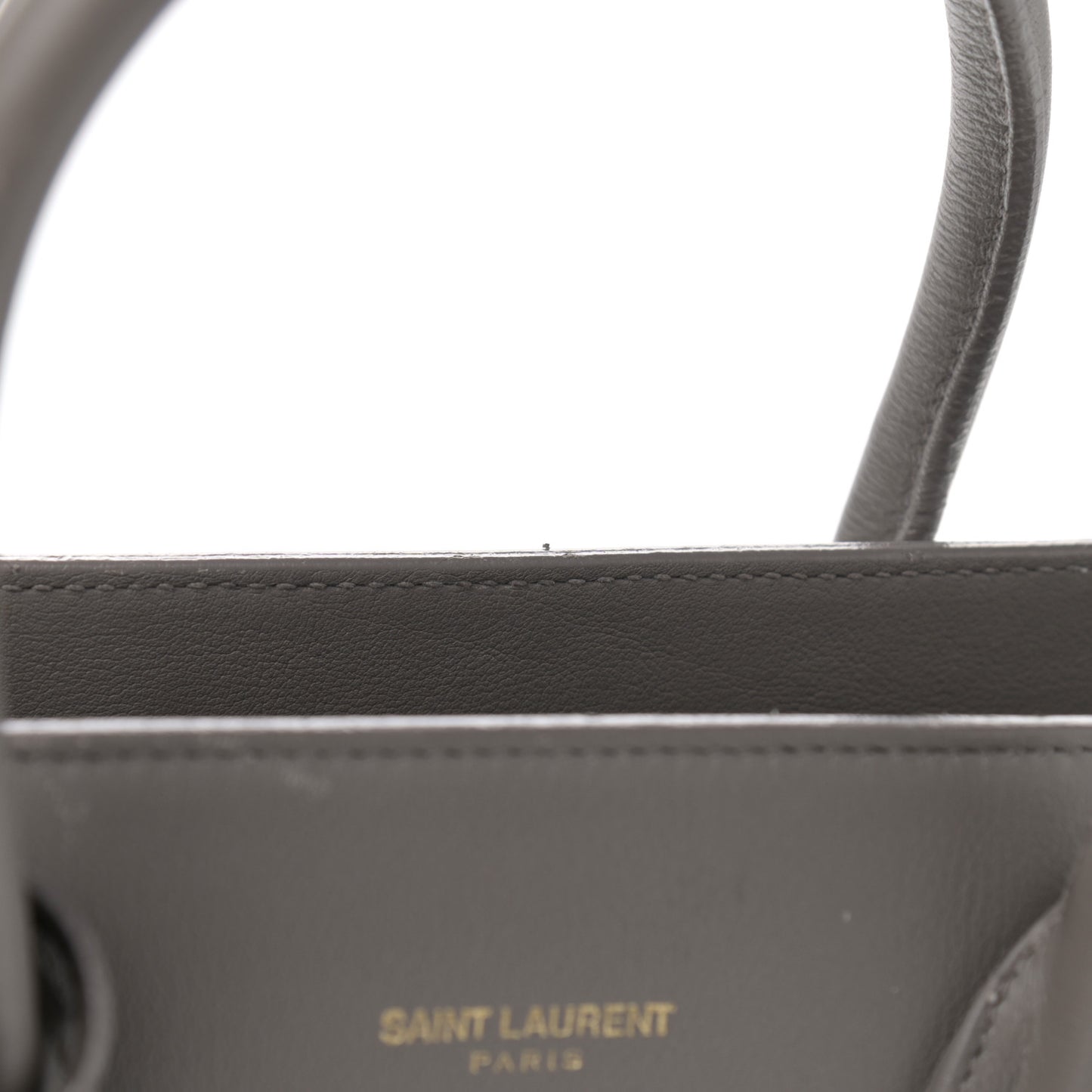 Grained Calfskin Baby Sac De Jour Fog