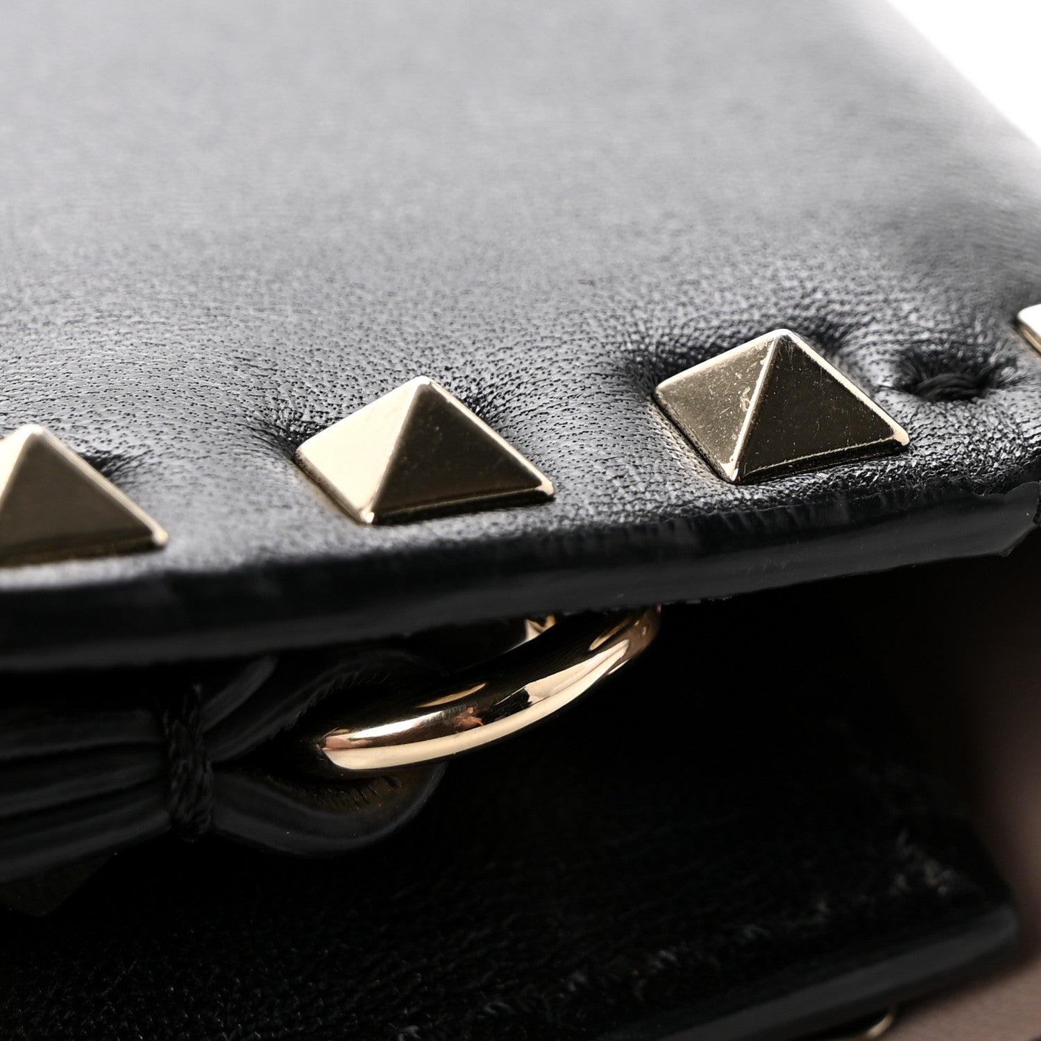 Valentino Garavani Nappa Rockstud Wristlet Clutch Black 14 of 14
