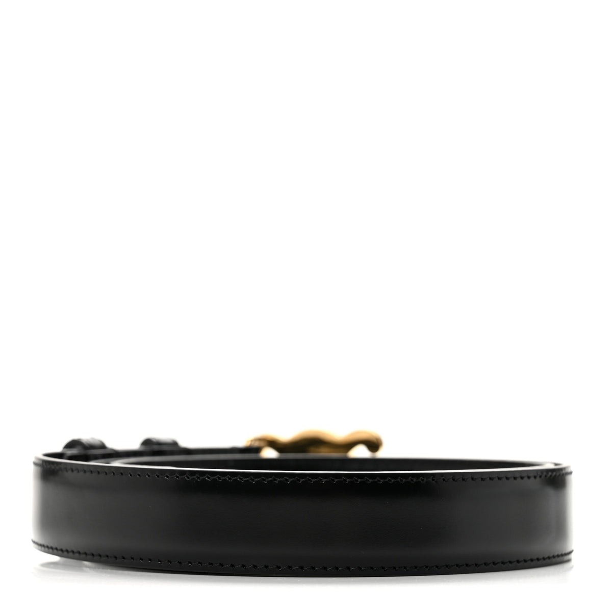 Celine Box Calfskin Medium 25mm Triomphe Belt 80 32 Black 2 of 7