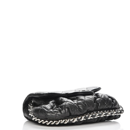 Chanel Washed Lambskin Quilted Mini Chain Around Flap Black 4 of 7