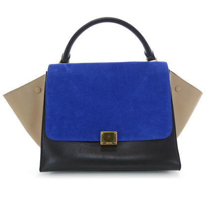 Celine Calfskin and Suede Small Trapeze Tri-Color 1 of 8