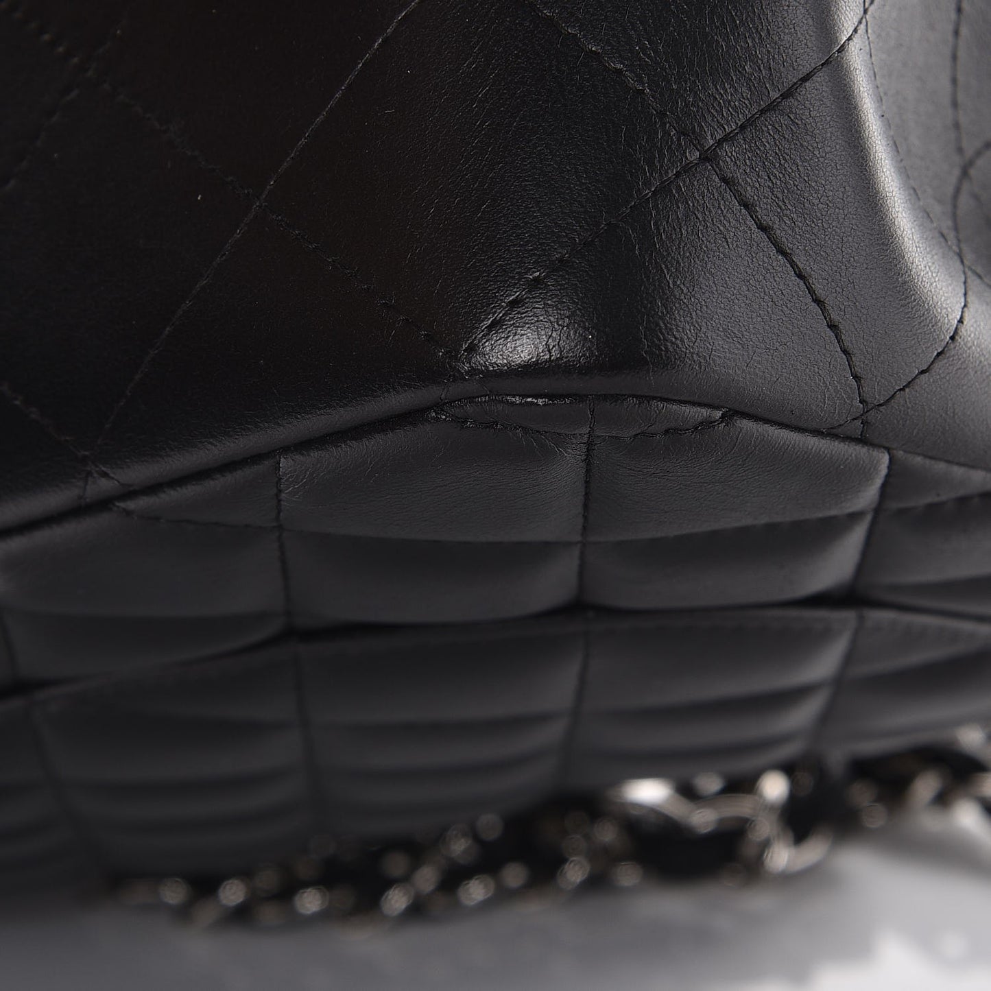Lambskin Quilted Jumbo Double Flap Black
