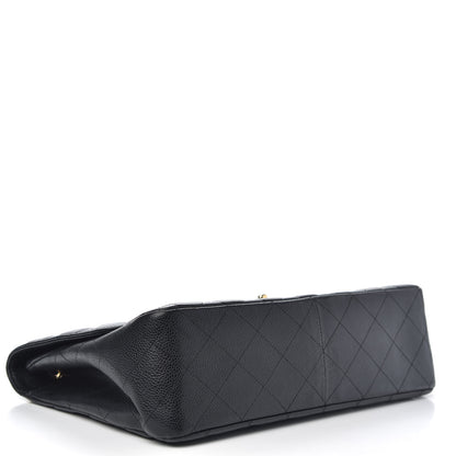 Chanel Caviar Quilted Jumbo Single Flap Black 4 of 15