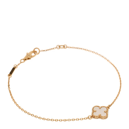 Van Cleef & Arpels 18K Yellow Gold Mother of Pearl Sweet Alhambra Bracelet 1 of 5