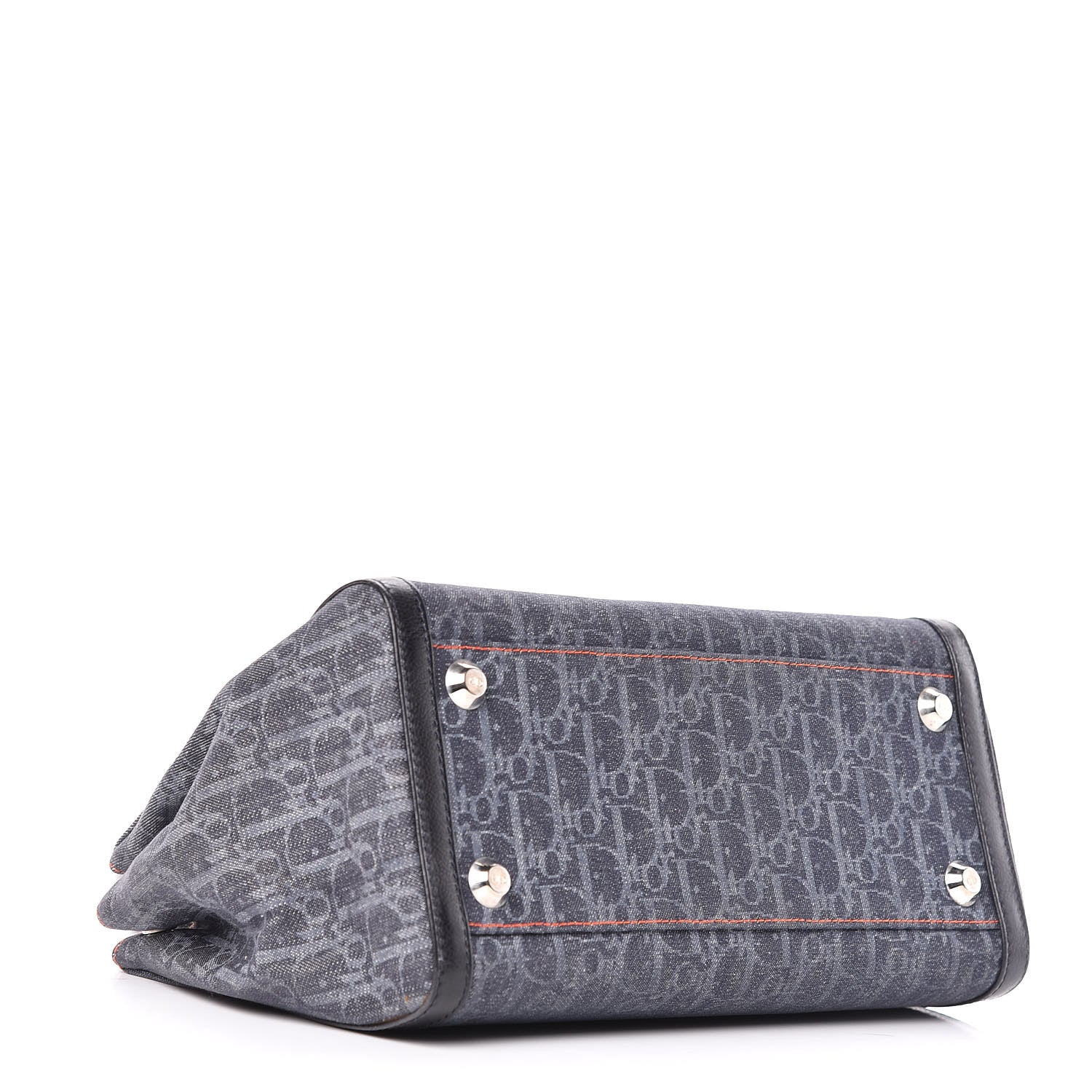 Christian Dior Denim Monogram Flight Tote Blue 4 of 12