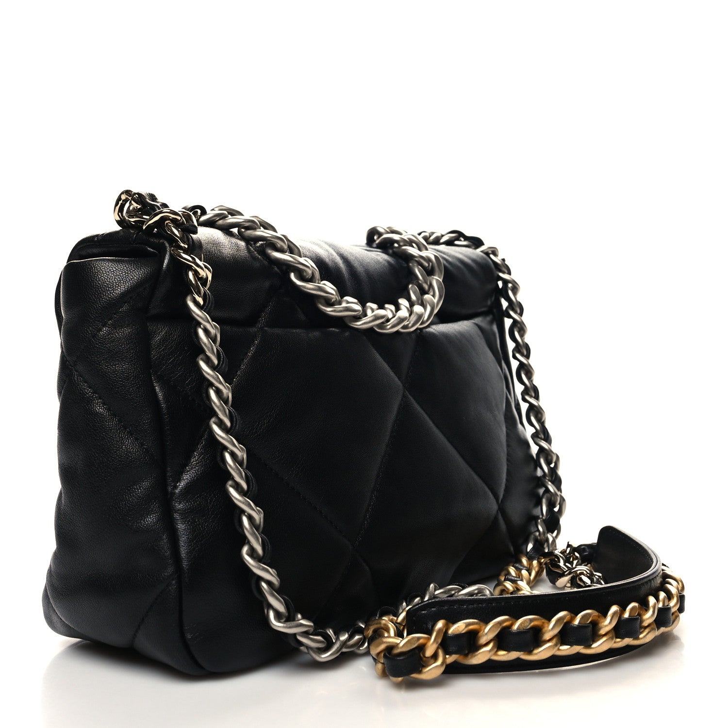 Chanel Lambskin Quilted Medium Chanel 19 Flap Black 3 of 10