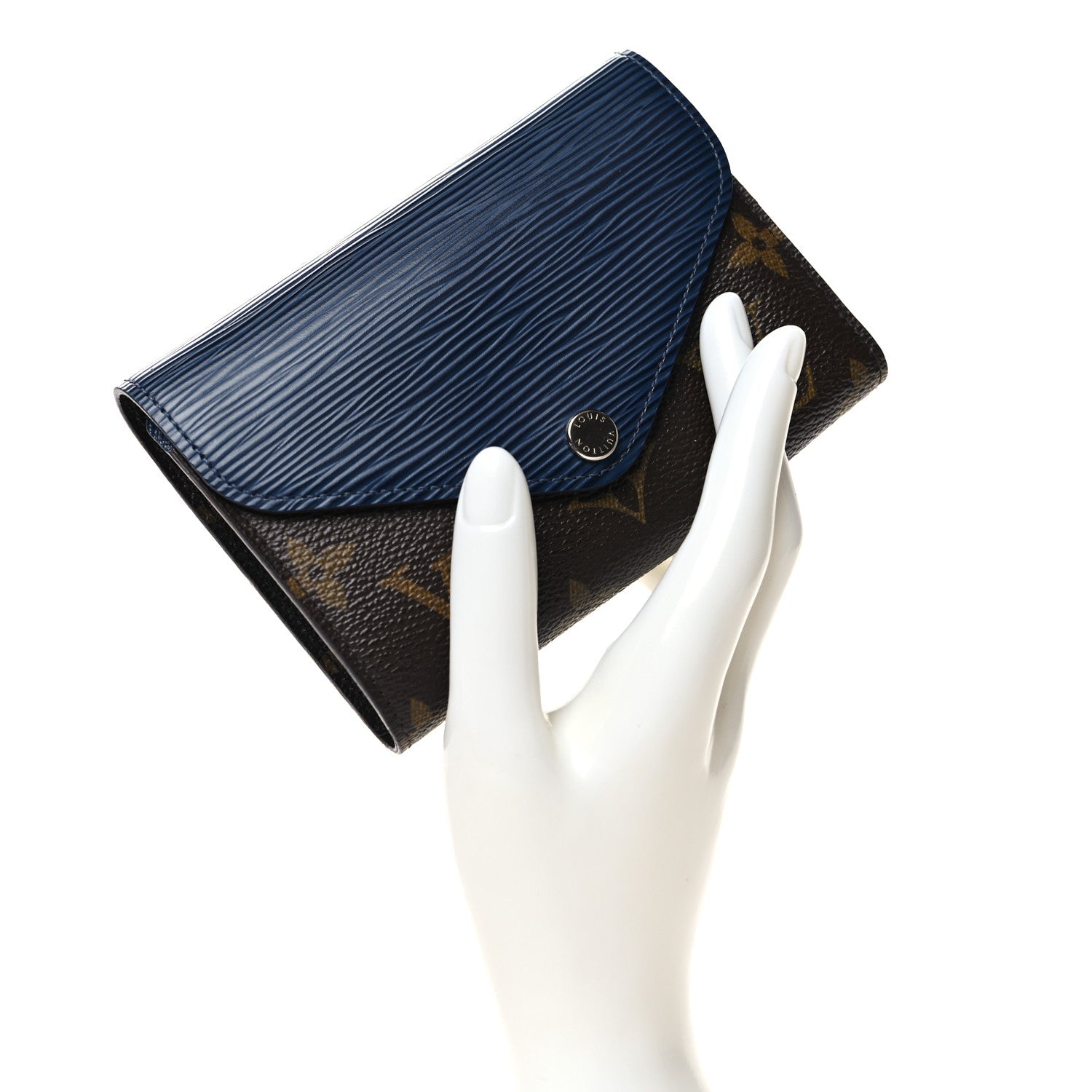 Louis Vuitton Epi Monogram Marie-Lou Compact Wallet Indigo 2 of 8