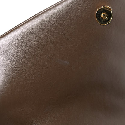 Saint Laurent Calfskin Y Quilted Monogram Medium Loulou Chain Satchel Soil Brown 12 of 15