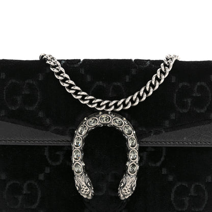 Gucci Velvet GG Monogram Super Mini Dionysus Shoulder Bag Black 6 of 14