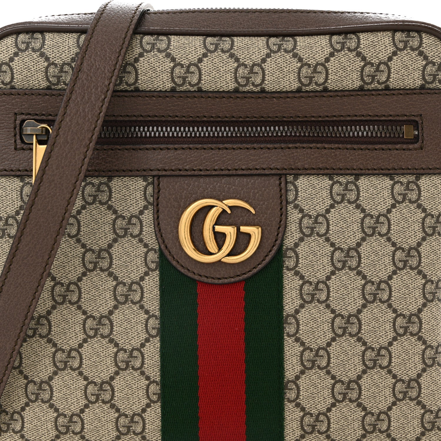 Gucci GG Supreme Monogram Web Small Ophidia Messenger Bag Brown 8 of 10