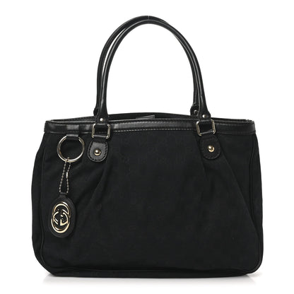 Gucci Monogram Medium Sukey Top Handle Tote Black 1 of 10