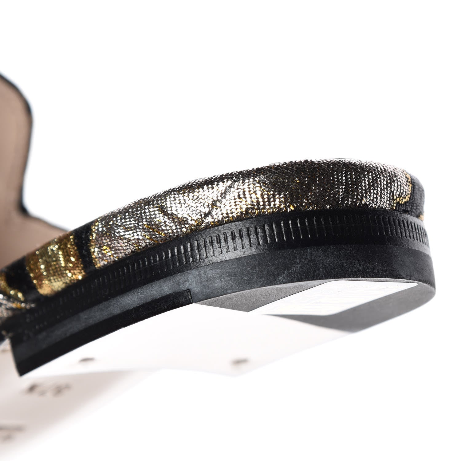 Gucci Jacquard Floral Womens Princetown Slippers 37.5 Oro Black 11 of 11