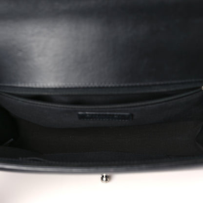 Chanel Calfskin Chevron Quilted New Medium Boy Flap Black 5 of 9