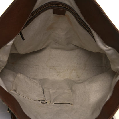 Gucci Monogram Large Bree Foldover Tote Beige Tabacco 5 of 15
