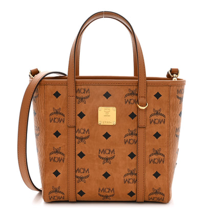 MCM Visetos Mini Toni Shopper Tote Cognac 1 of 10