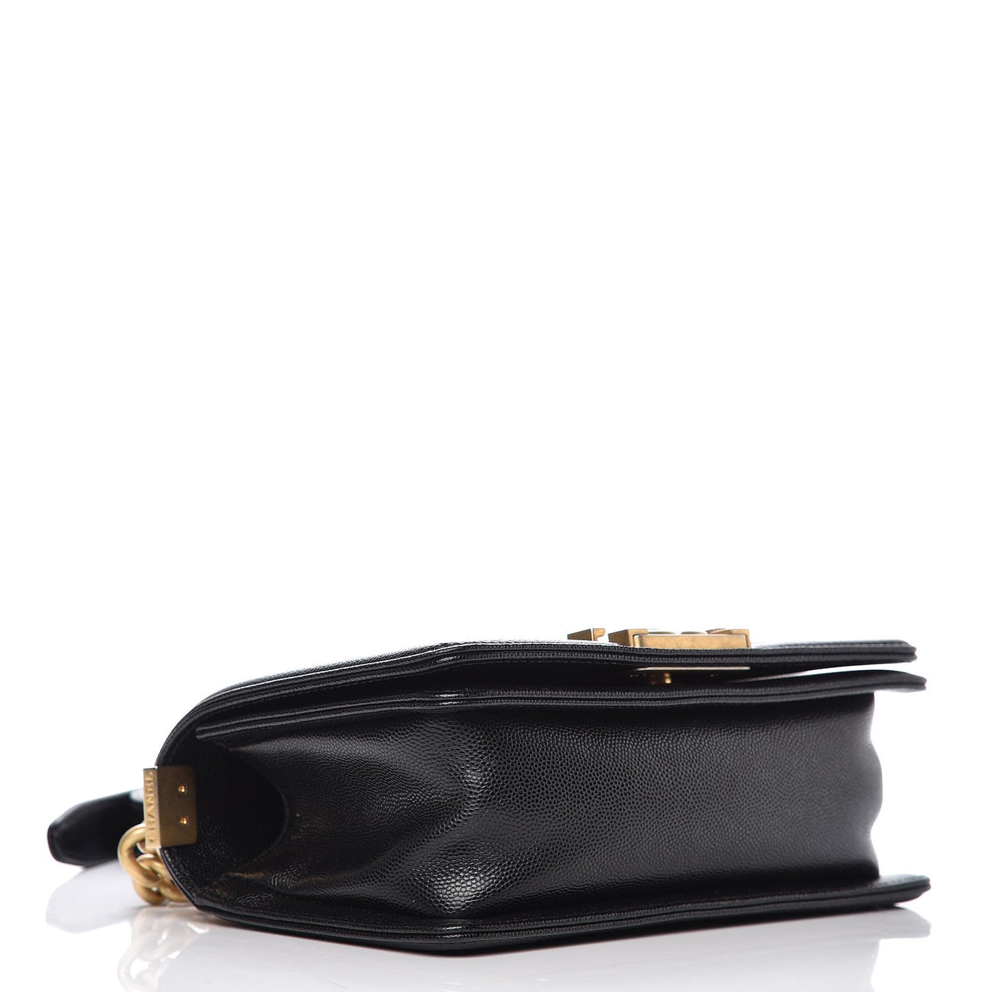 Caviar Quilted Small Boy Flap Black