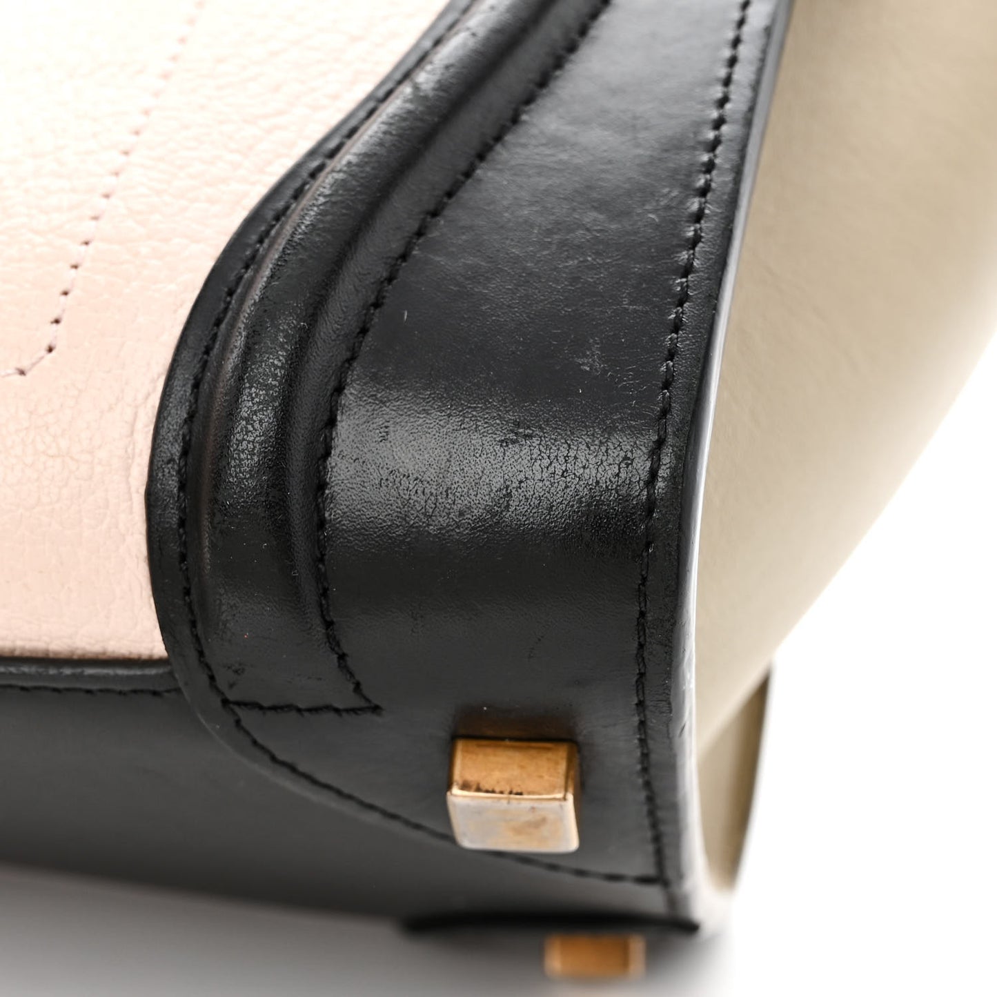 Goatskin Smooth Calfskin Micro Tri-Color Luggage Olive
