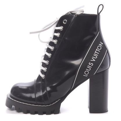 Louis Vuitton Glazed Calfskin Star Trail Ankle Boots 37 Black 1 of 7