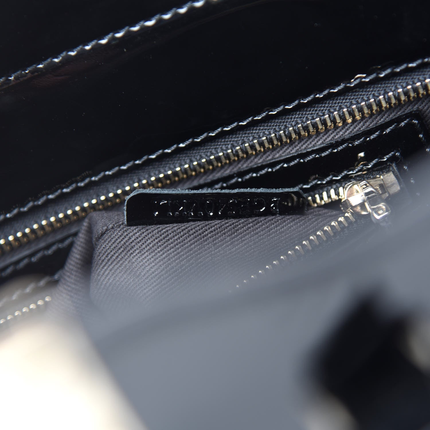 Valentino Garavani Patent Monochrome Small Rockstud Double Handle Tote Black 9 of 10