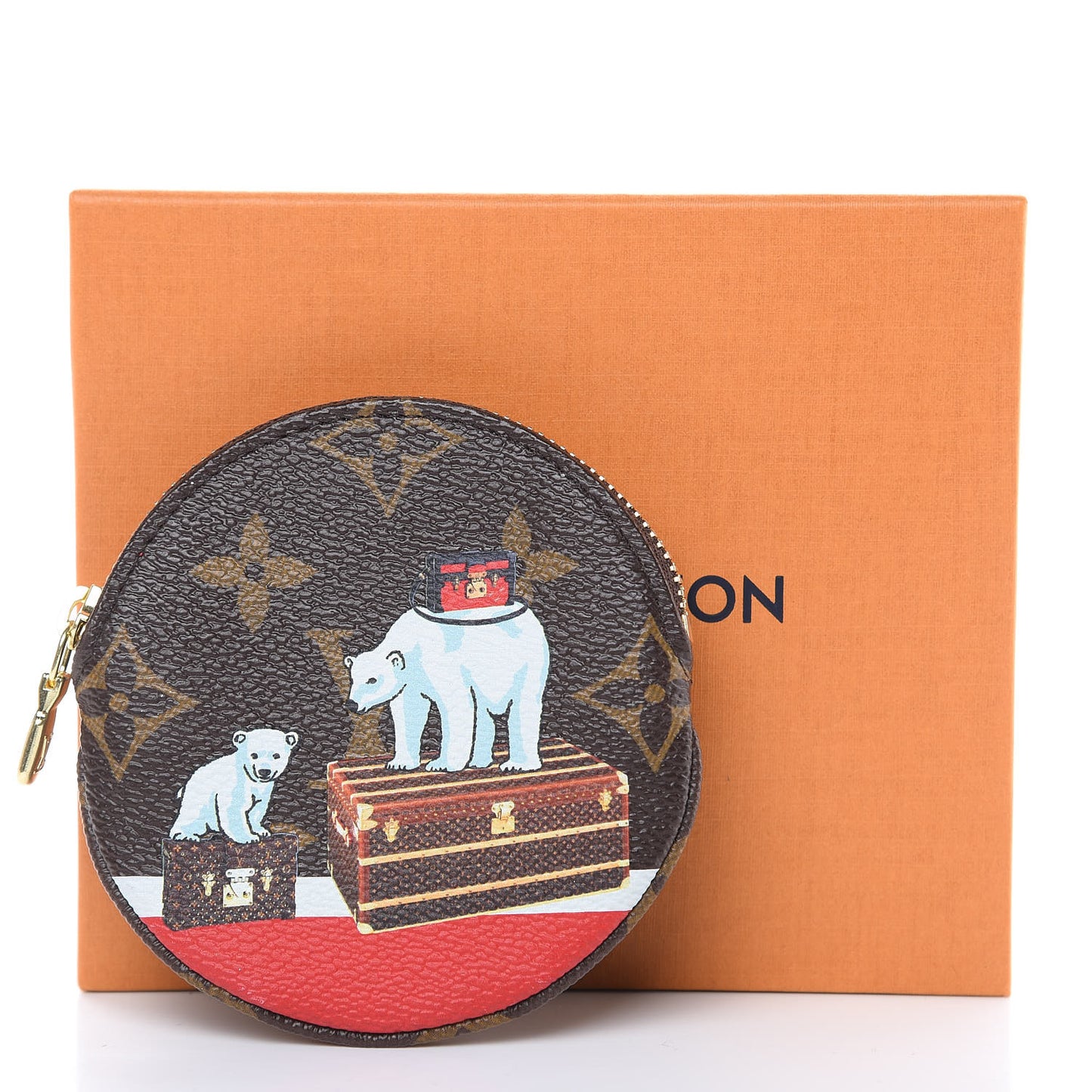 Monogram 2017 Christmas Animation Round Coin Purse