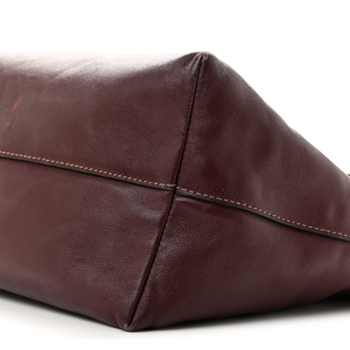 Miu Miu Vitello Soft Shopping Tote Burgundy 11 of 15