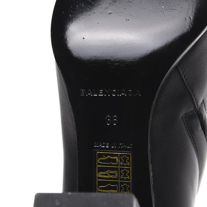 Balenciaga Shiny Sheepskin 20mm Oval Booties 38 Black 9 of 10