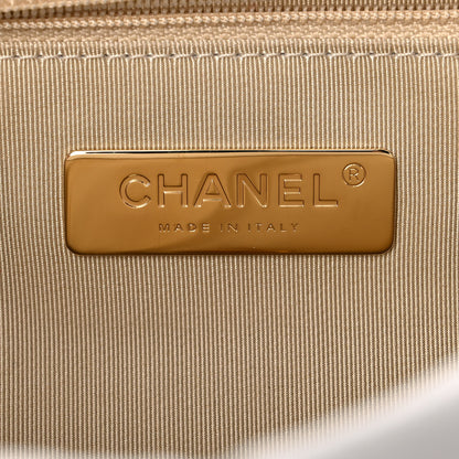 Chanel Goatskin Quilted Medium Chanel 19 Flap White 6 of 10