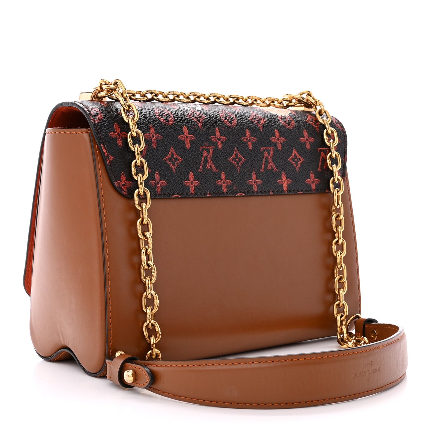 Calfskin Catogram Twist Shoulder Bag MM Marron