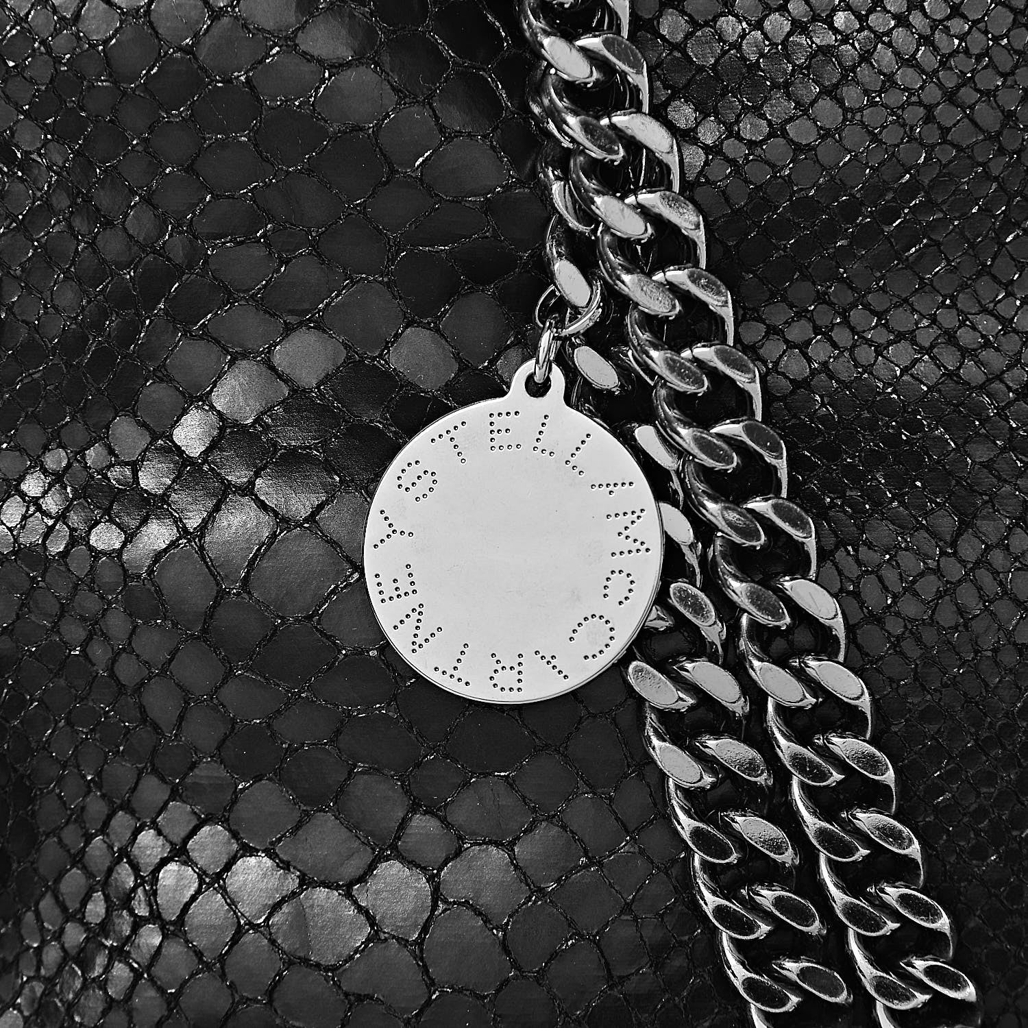 Stella McCartney Snakeskin Effect Big Falabella Tote Black 9 of 11