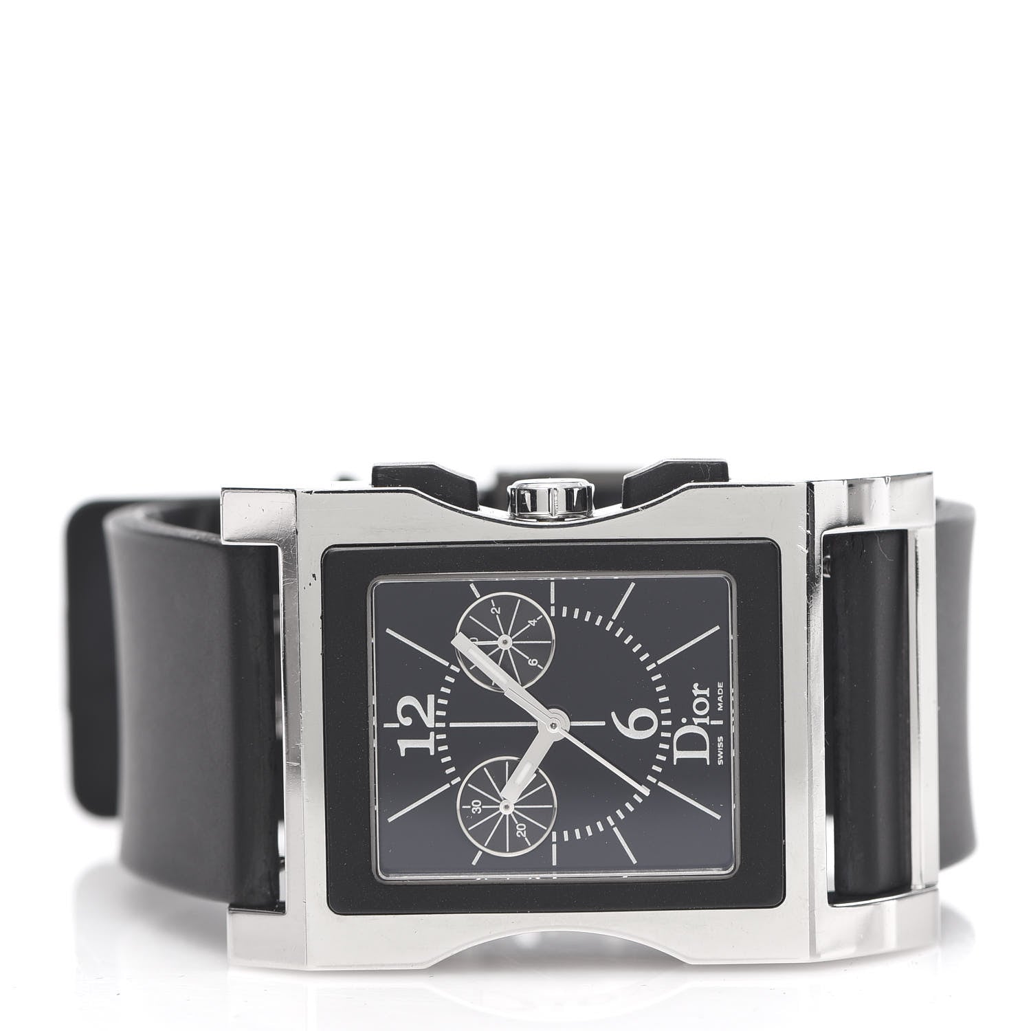 Christian Dior Stainless Steel Rubber 33mm Chris 47 Chronograph Quartz Watch Black 3 of 8