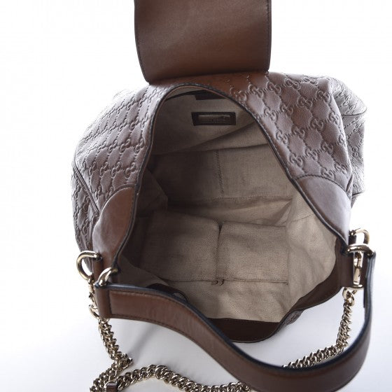 Guccissima Medium Emily Hobo Brown