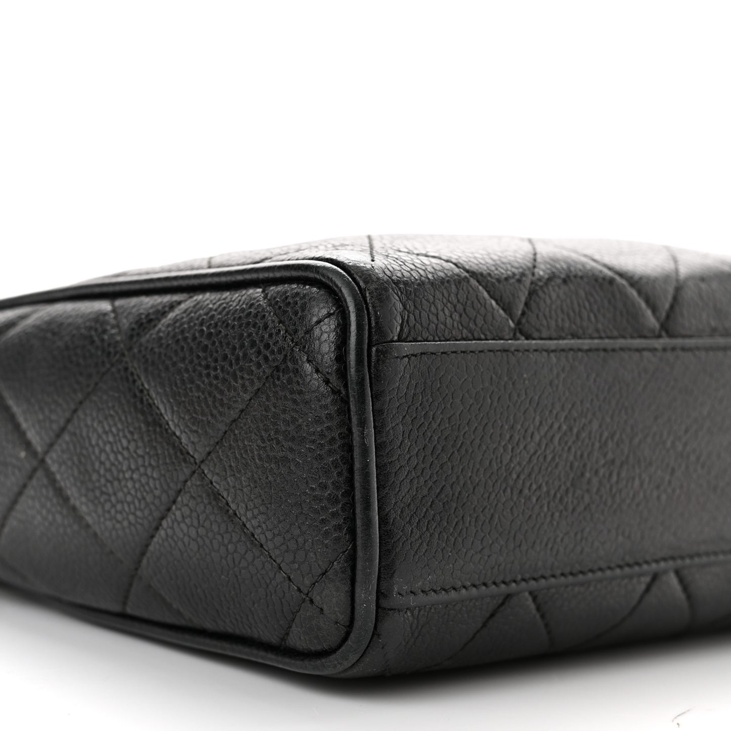 Caviar Quilted Camera Case Black