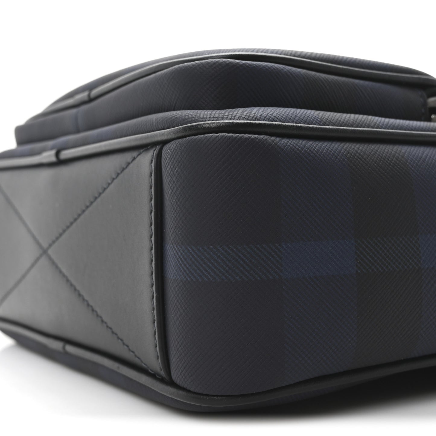 Canvas Check Paddy Messenger Navy Blue
