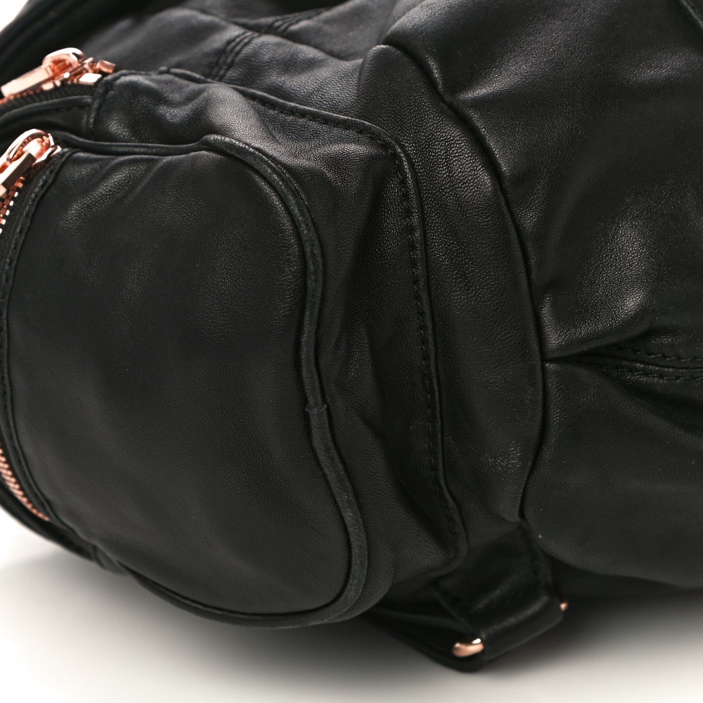 Lambskin Marti Backpack Washed Black Rose Gold Hardware