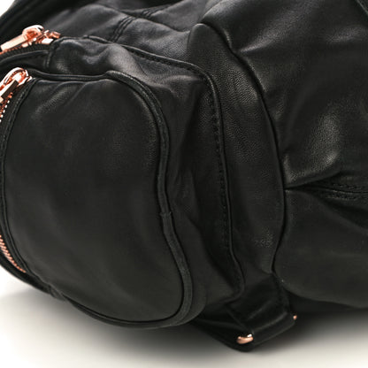 Alexander Wang Lambskin Marti Backpack Washed Black Rose Gold Hardware 8 of 9