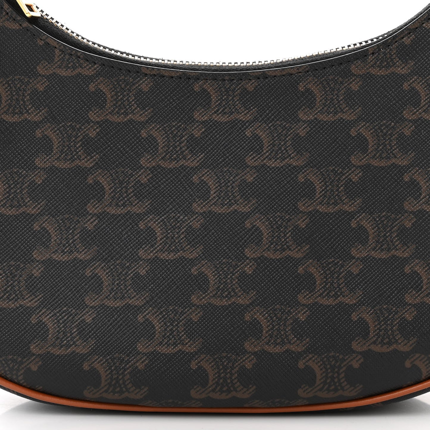 Triomphe Canvas Calfskin Ava Shoulder Bag Tan