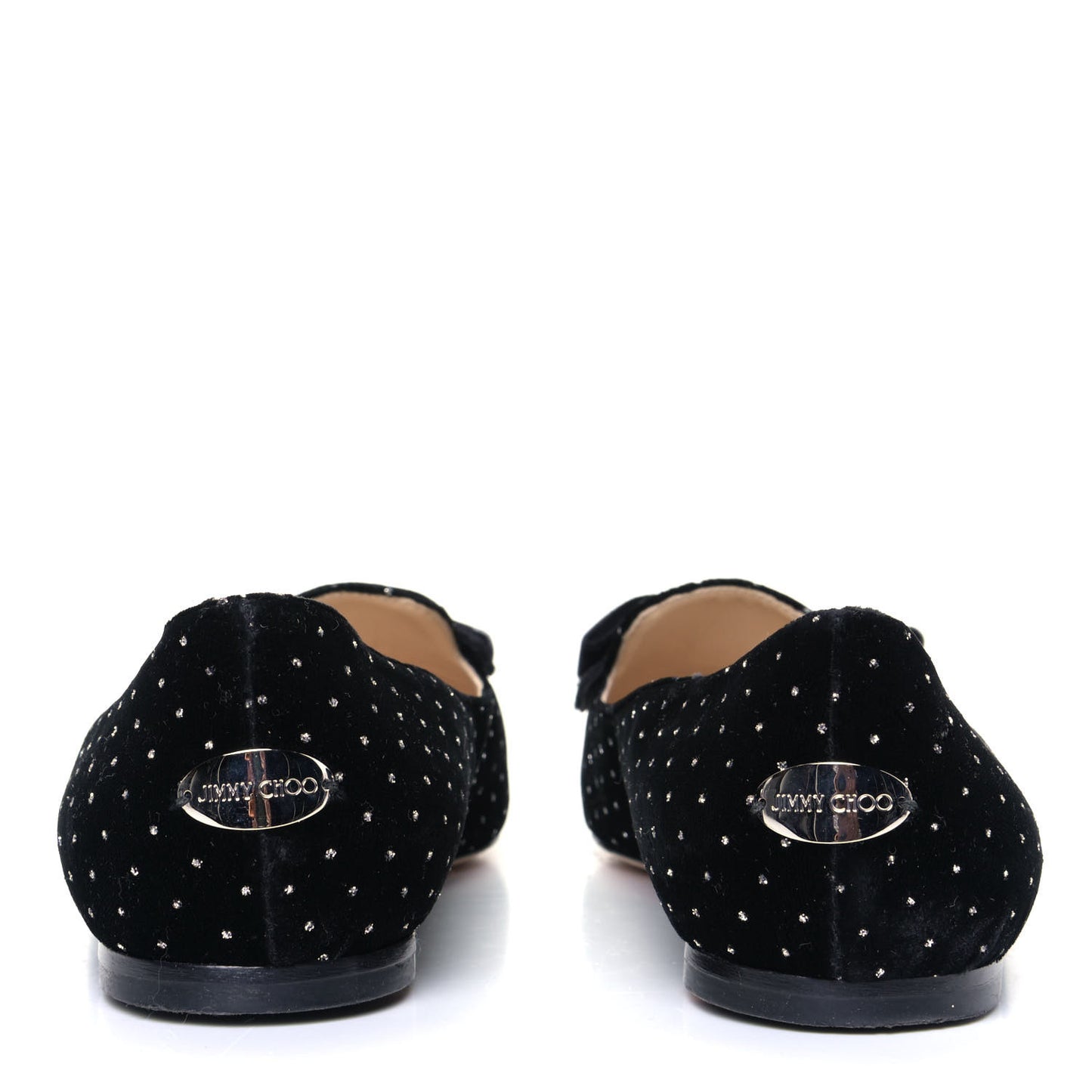 Velvet Ministud Gala Bow Flats 39 Black