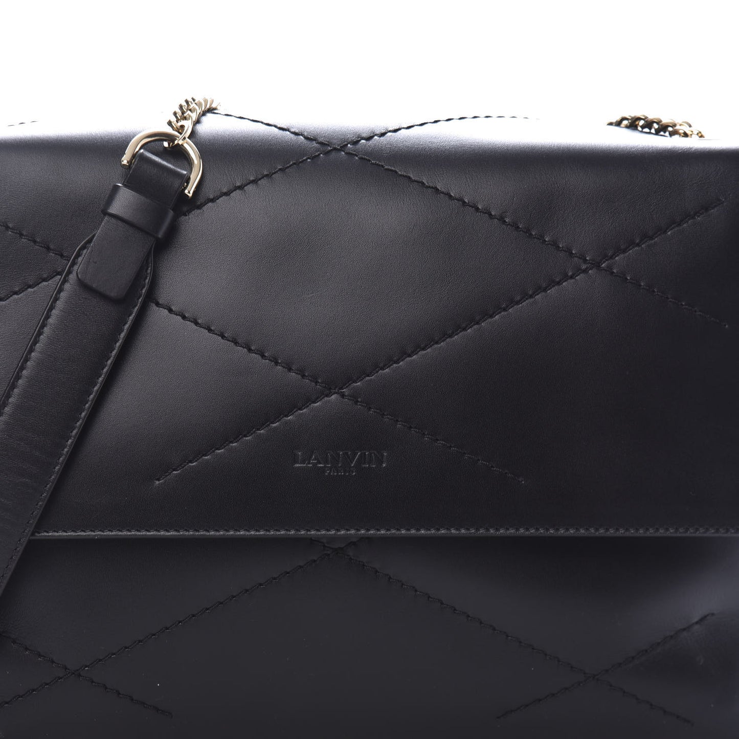 Lambskin Quilted Medium Sugar Flap Shoulder Bag Black